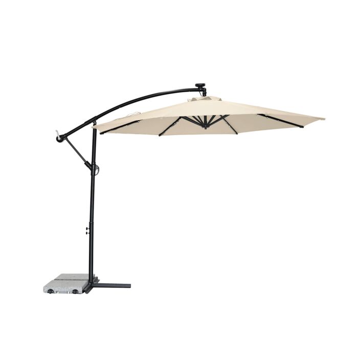 Ampelschirm mit LED-Beleuchtung, Uv50+ , natur