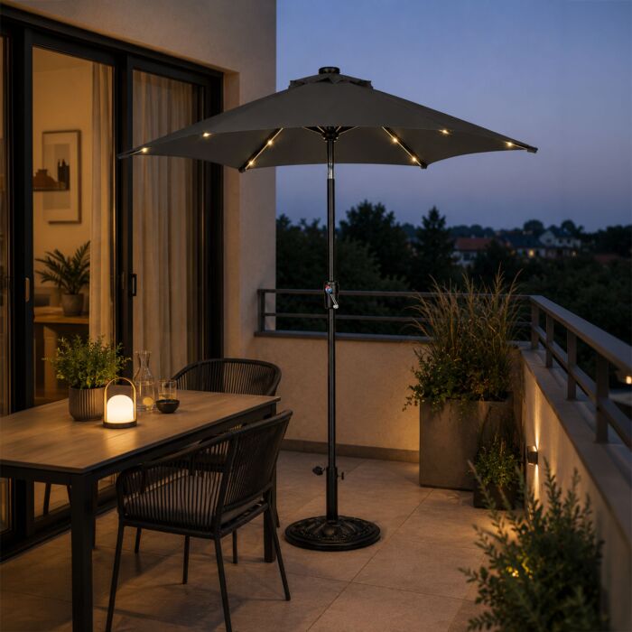 Sonnenschirm mit LED-Beleuchtung, UV50+