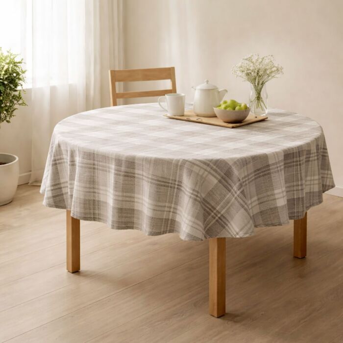 Nappe Milano, à carreaux, ronde