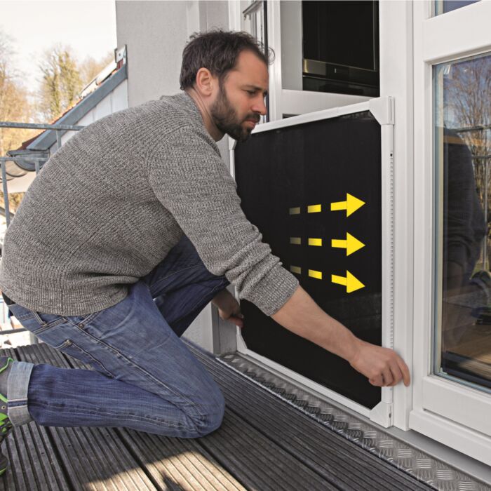 Moustiquaire télescopique pour porte battante