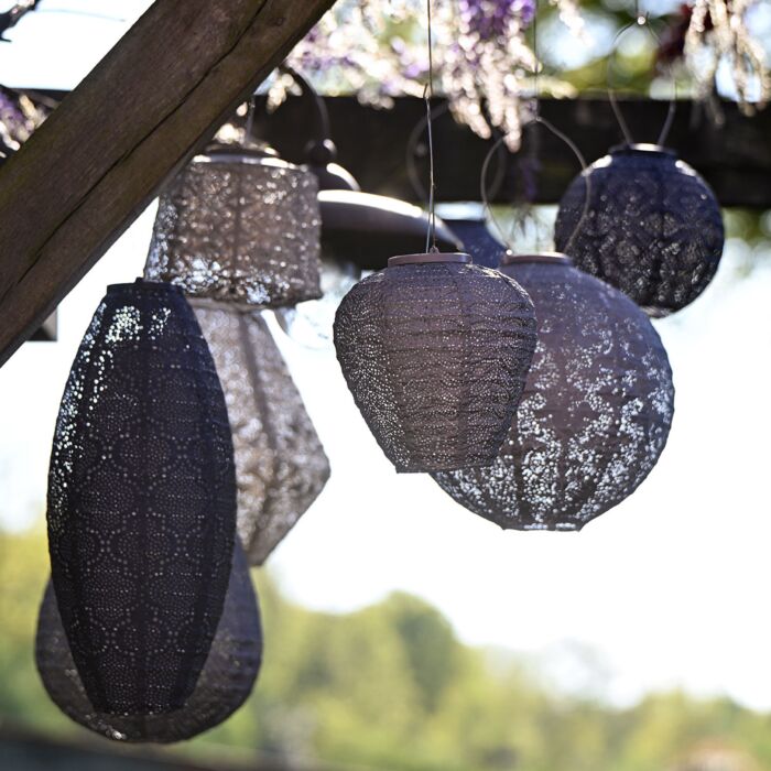 Lumiz Solar-Lampion Long oval 45x20 cm