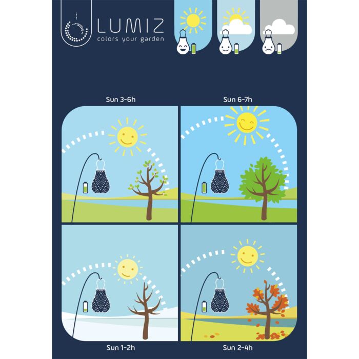 Lumiz Solar-Lampion Diamond Ø 28 cm