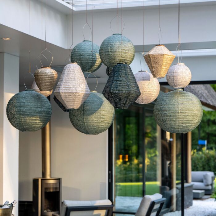 Lumiz Solar-Lampion Oval Ø 40 cm