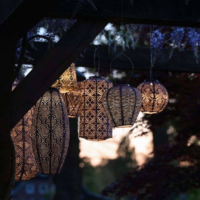 Lumiz Solar-Lampion Oval Ø 40 cm