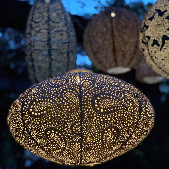 Lumiz Solar-Lampion Oval Ø 40 cm