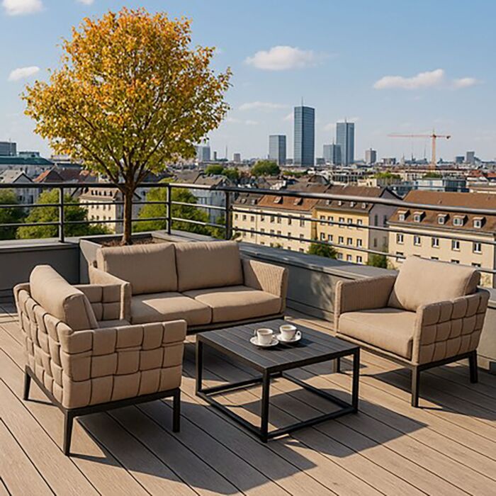 Gartenlounge Diamond, 3-teilig
