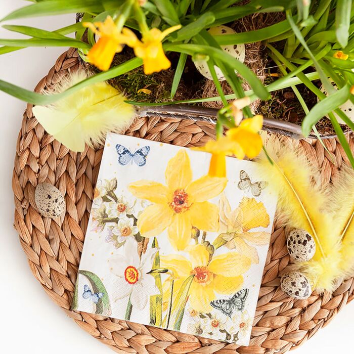 Serviettes Watercolor Narcissus