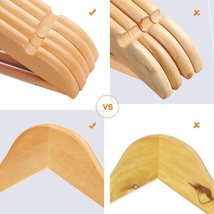 Holzkleiderbügel in natur 10er –Set