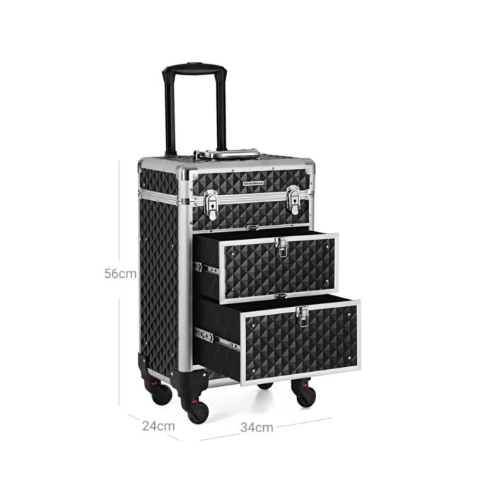 Valise de maquillage à 2 tiroirs