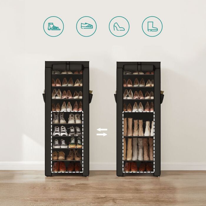 Armoire à chaussures d'appoint avec 9 niveaux