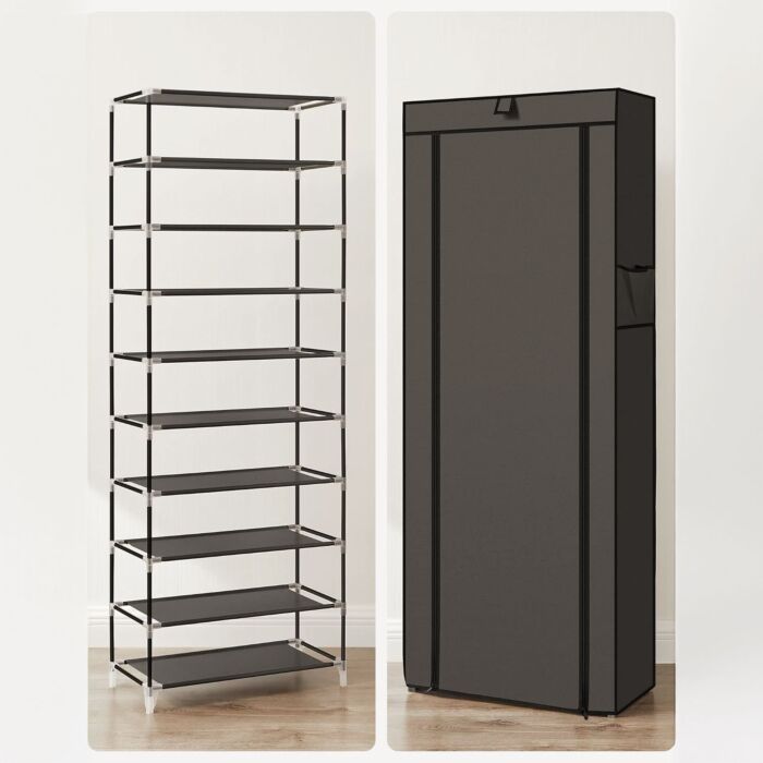Armoire à chaussures d'appoint avec 9 niveaux