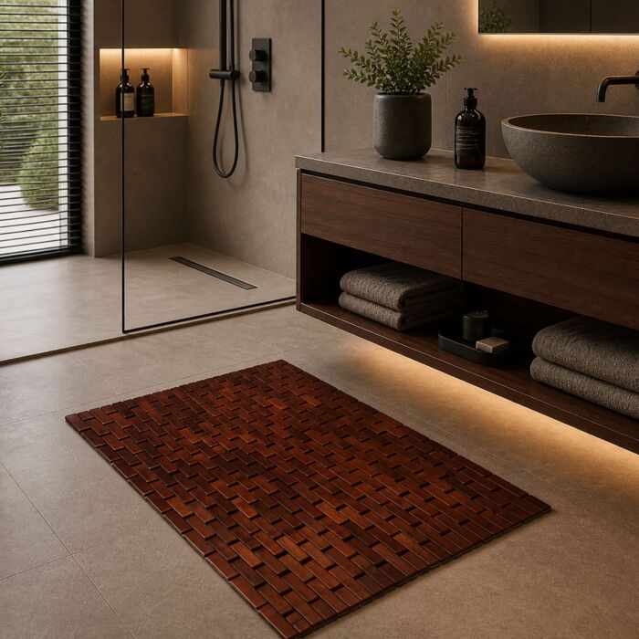 Tapis de bain Kleine Wolke Palito en bambou