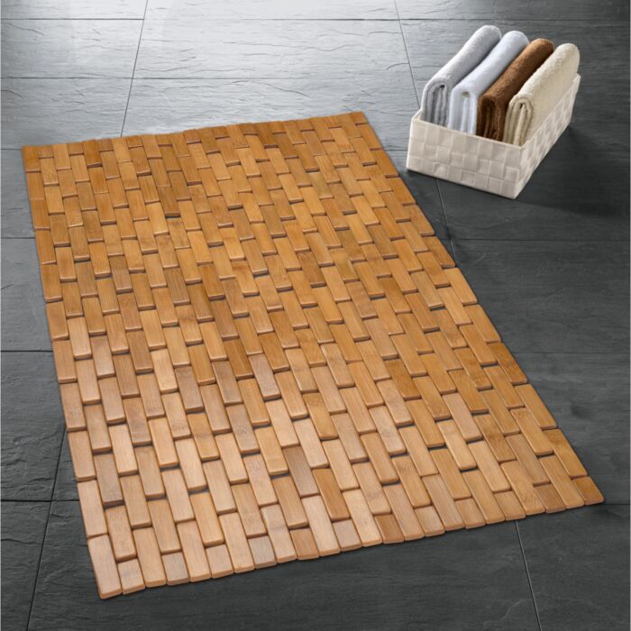 Tapis de bain Kleine Wolke Palito en bambou