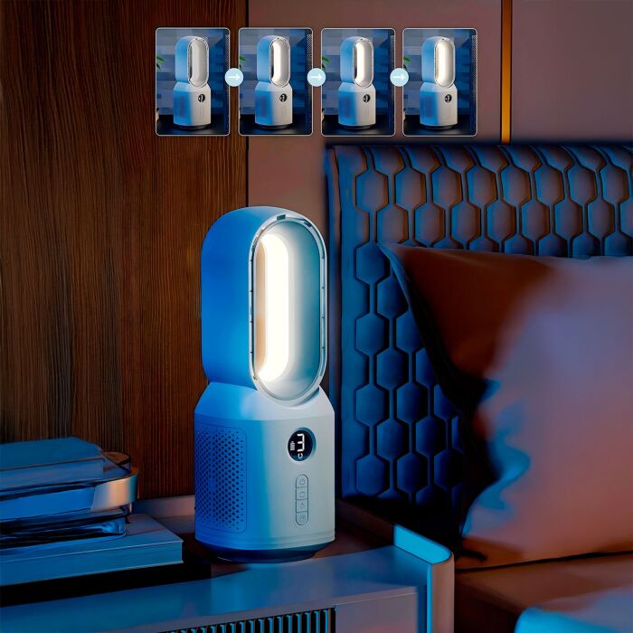 Akku-Tischventilator, mit Licht