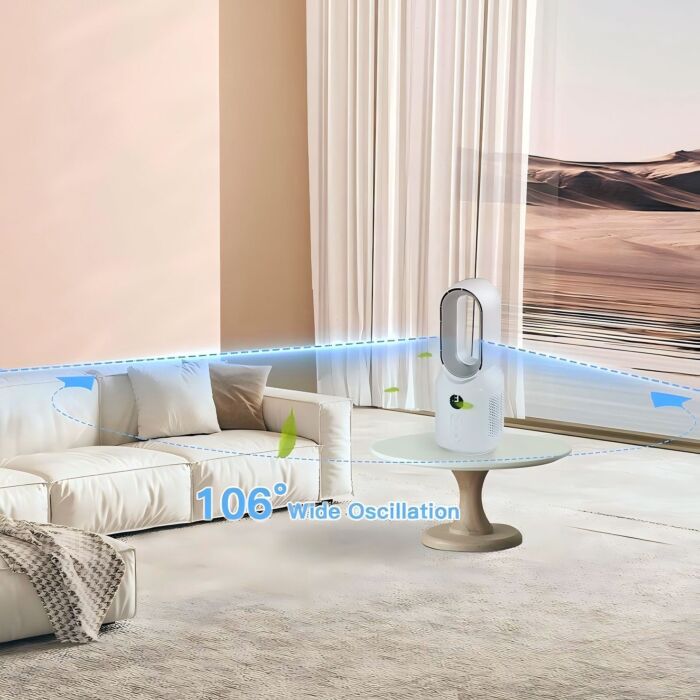 Akku-Tischventilator, mit Licht