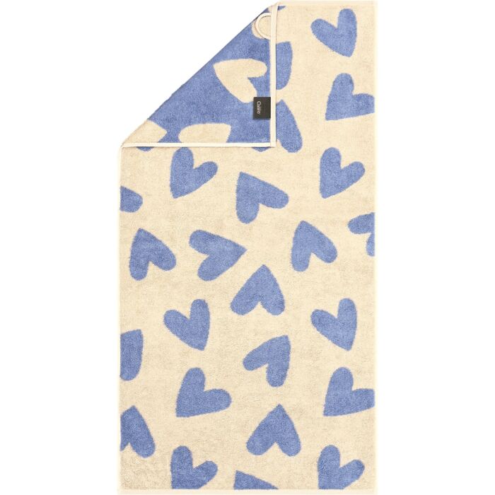 Cawö Frottierwäsche Hearts mit eingewebtem Herz-Design – Handtuch – 50x100 cm