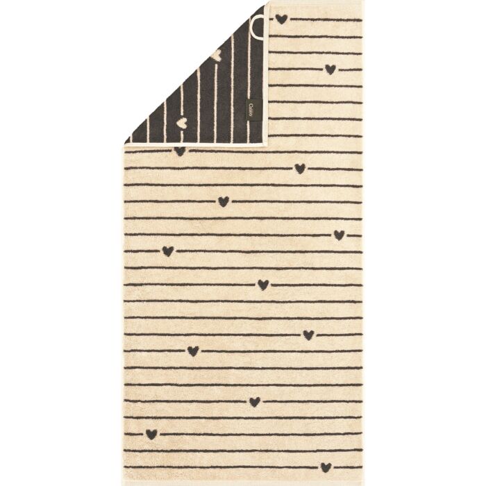 Cawö Frottierwäsche Lines & Hearts mit eingewebtem Design