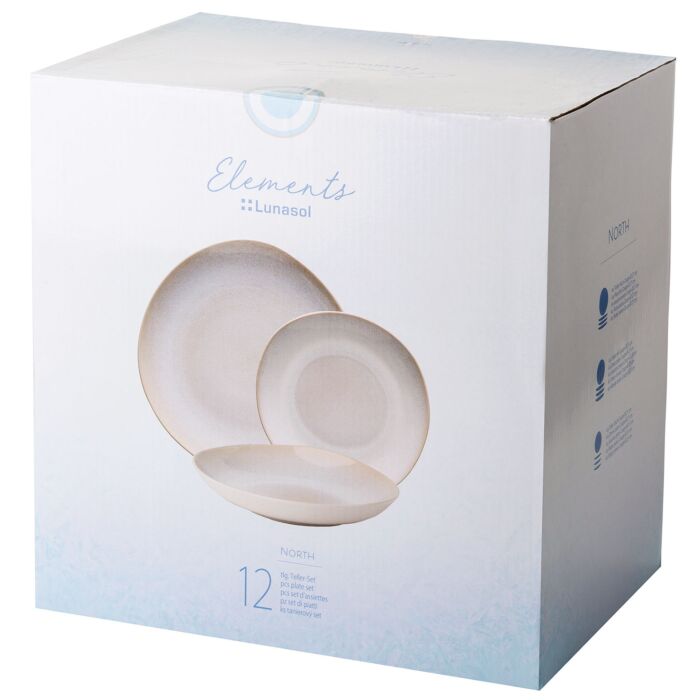 Service de vaisselle Sola Elements North Organic, 12 pièces