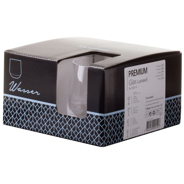 Sola Premium Glas Optima Tumbler 300 ml 4-teilig