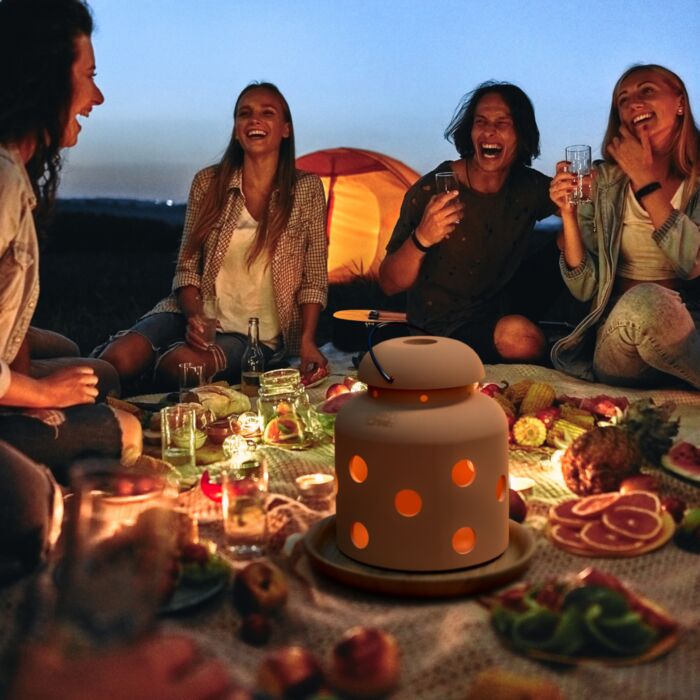 Porte-bougie Bio Green FireFly en terre cuite