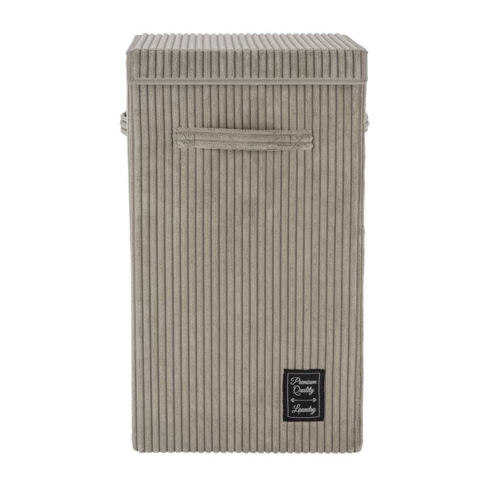 Panier à linge Cora aspect velours côtelé, 63 litres