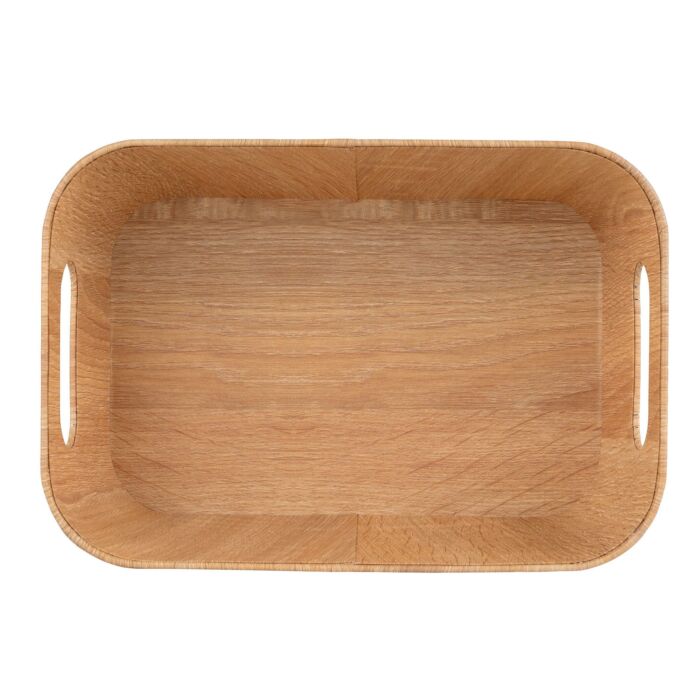 Panier de salle de bain Longiano en carton aspect bois