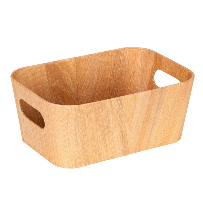 Panier de salle de bain Longiano en carton aspect bois