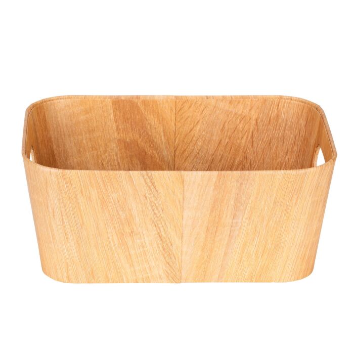 Panier de salle de bain Longiano en carton aspect bois