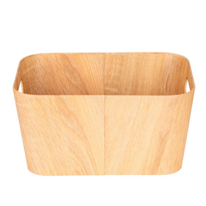 Panier de salle de bain Longiano en carton aspect bois