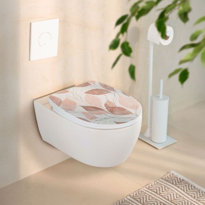 Siège de WC Pula avec surface en relief, abaissement automatique