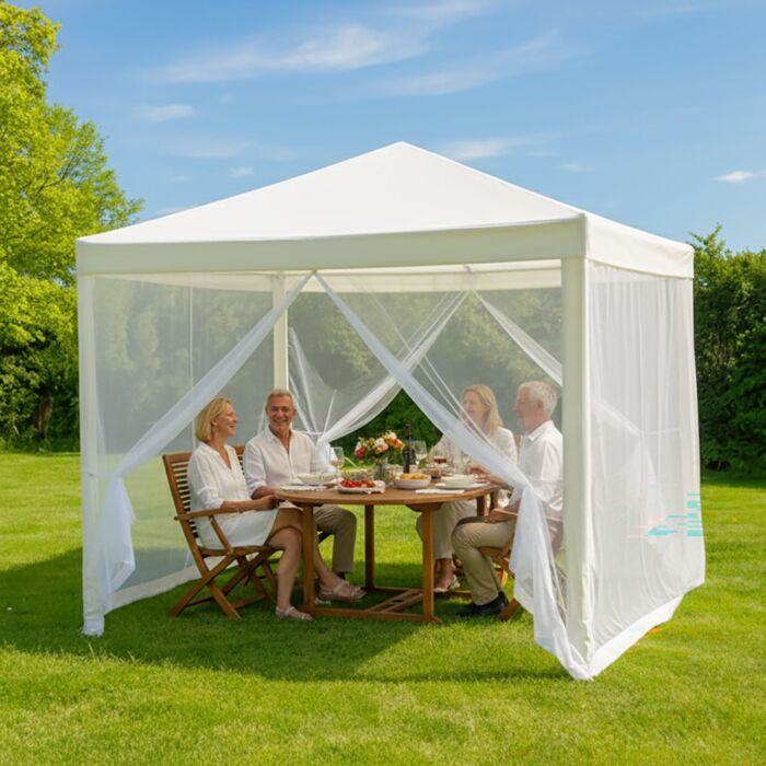 Starlyf Gazebo Gartenzelt mit integriertem Moskitonetz