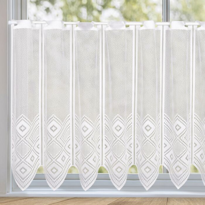 Rideau de bistrot Fiona, semi-transparent, 150x52 cm