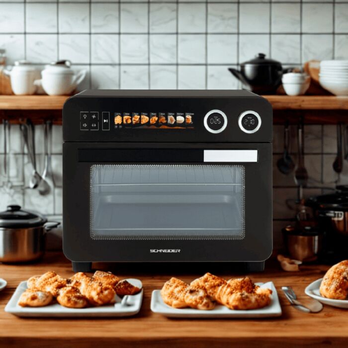 Four à convection Schneider avec fonctions Air Fry et rôtissoire