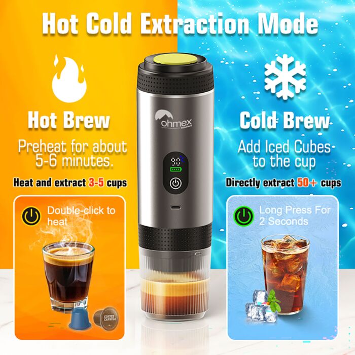 Machine à café portable de voyage 3 en 1 Ohmex