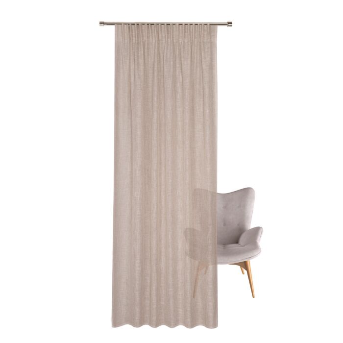 Fertigvorhang mit Gardinenband, halbtransparent, 140x245 cm