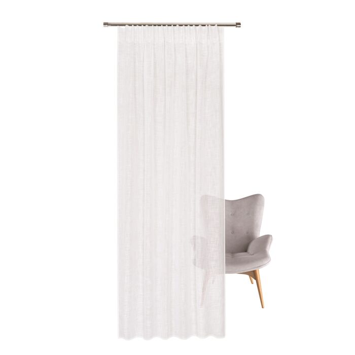 Fertigvorhang mit Gardinenband, halbtransparent, 140x245 cm