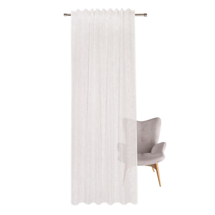 Fertigvorhang mit Gardinenband, halbtransparent, 140x245 cm