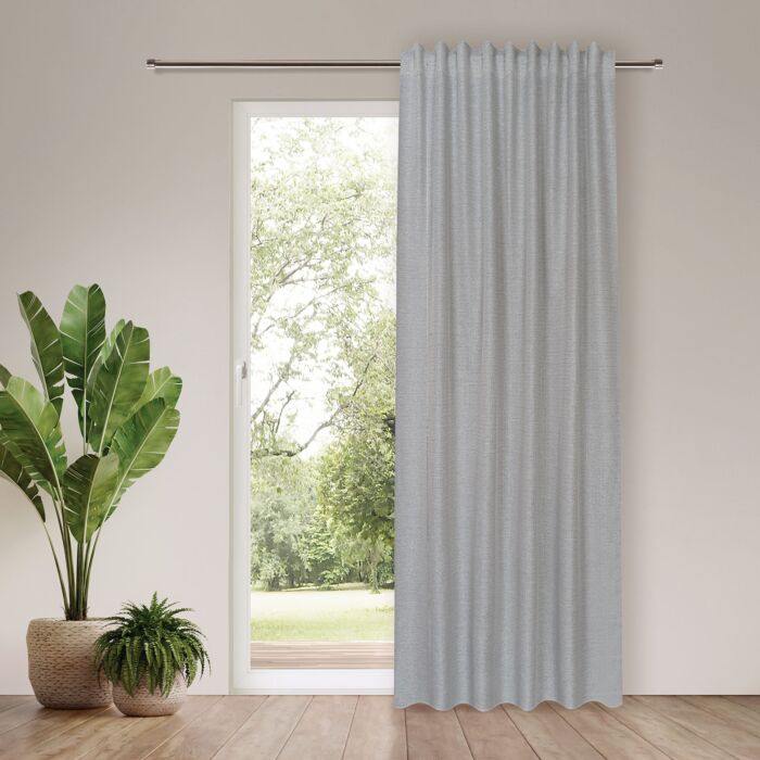 Fertigvorhang mit Gardinenband, blickdicht, 140x245 cm