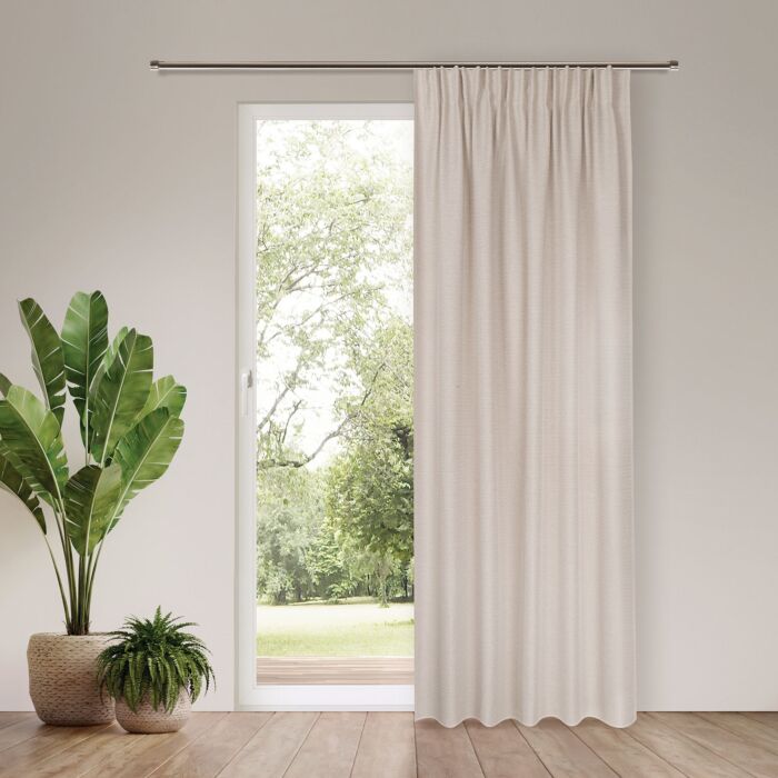 Fertigvorhang mit Gardinenband, blickdicht, 140x245 cm