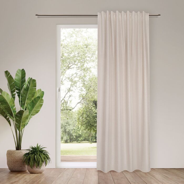 Fertigvorhang mit Gardinenband, blickdicht, 140x245 cm
