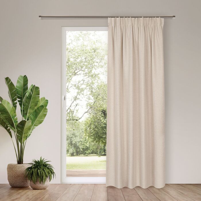 Fertigvorhang mit Gardinenband, blickdicht, 140x245 cm