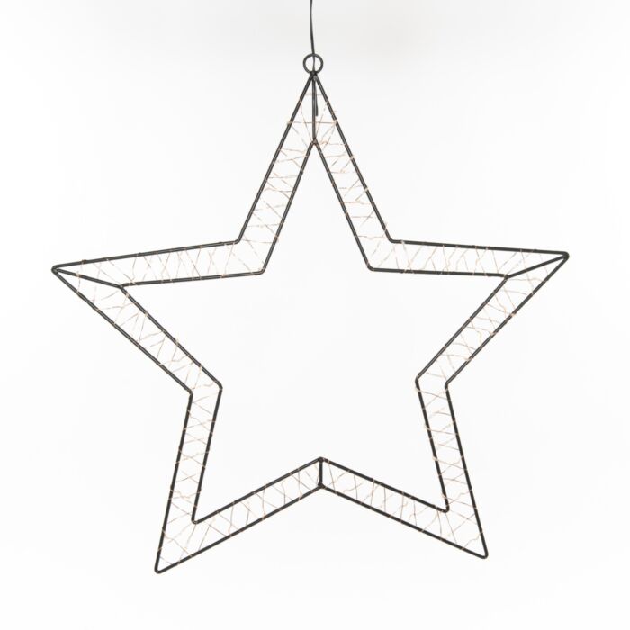 Étoile LED, noire, 50 cm