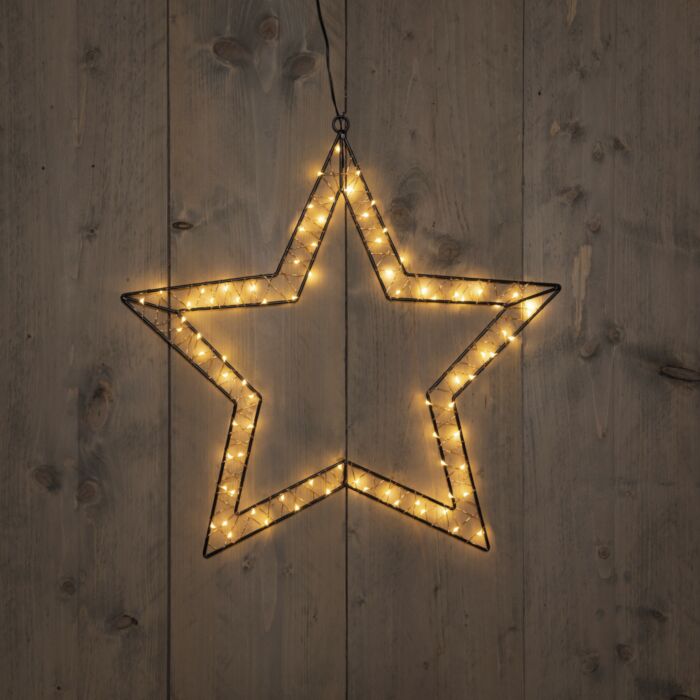 Étoile LED, noire, 50 cm