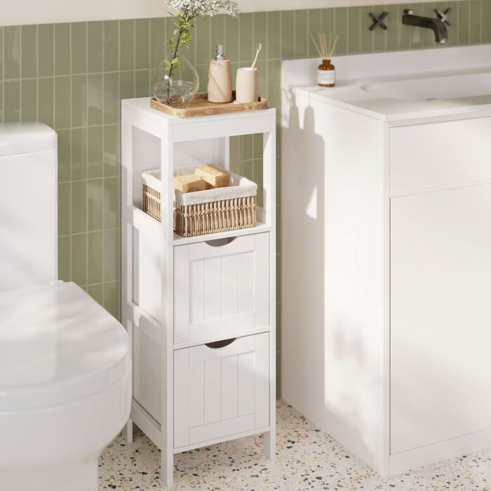 VASAGLE Badezimmerschrank mit 2 Schubladen