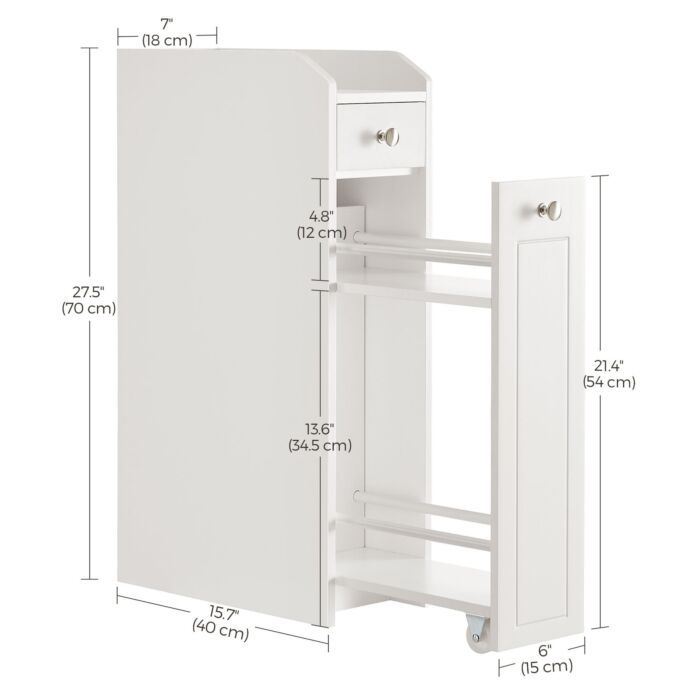 VASAGLE Badezimmerschrank mit Auszug