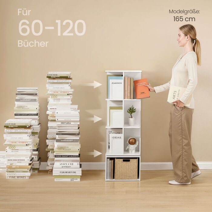 VASAGLE Bücherregal 360° drehbar