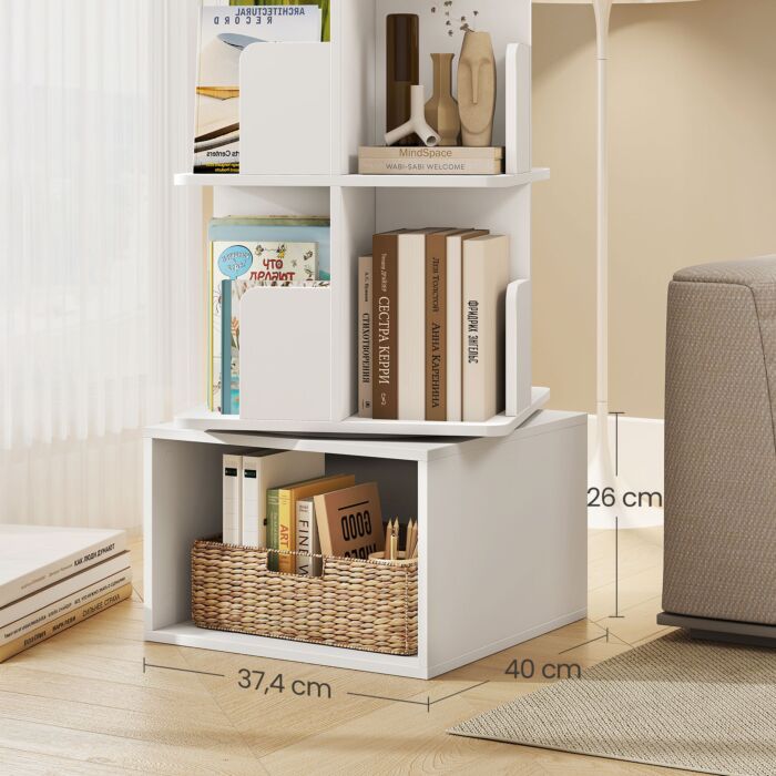 VASAGLE Bücherregal 360° drehbar
