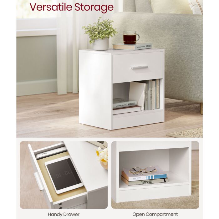 VASAGLE Nachttisch mit 1 Schublade