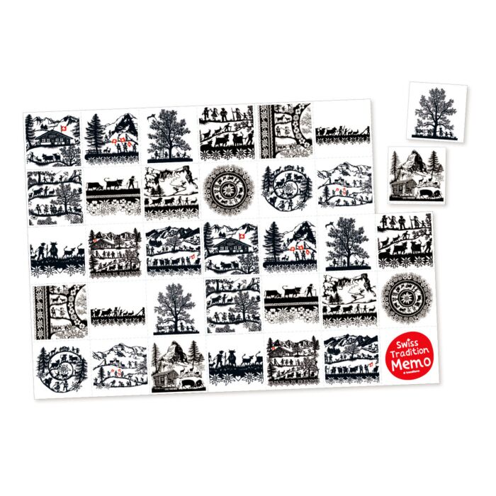 Set de table en papier Swiss Tradition Memo