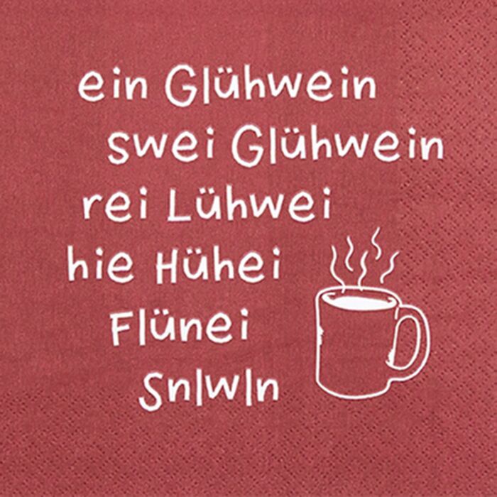 Servietten ein Glühwein